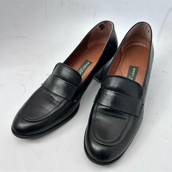 EASY SPIRIT Anti-Gravity Women’s Black Leather Heeled Loafer Size 8 narrow - Picture 8 of 12
